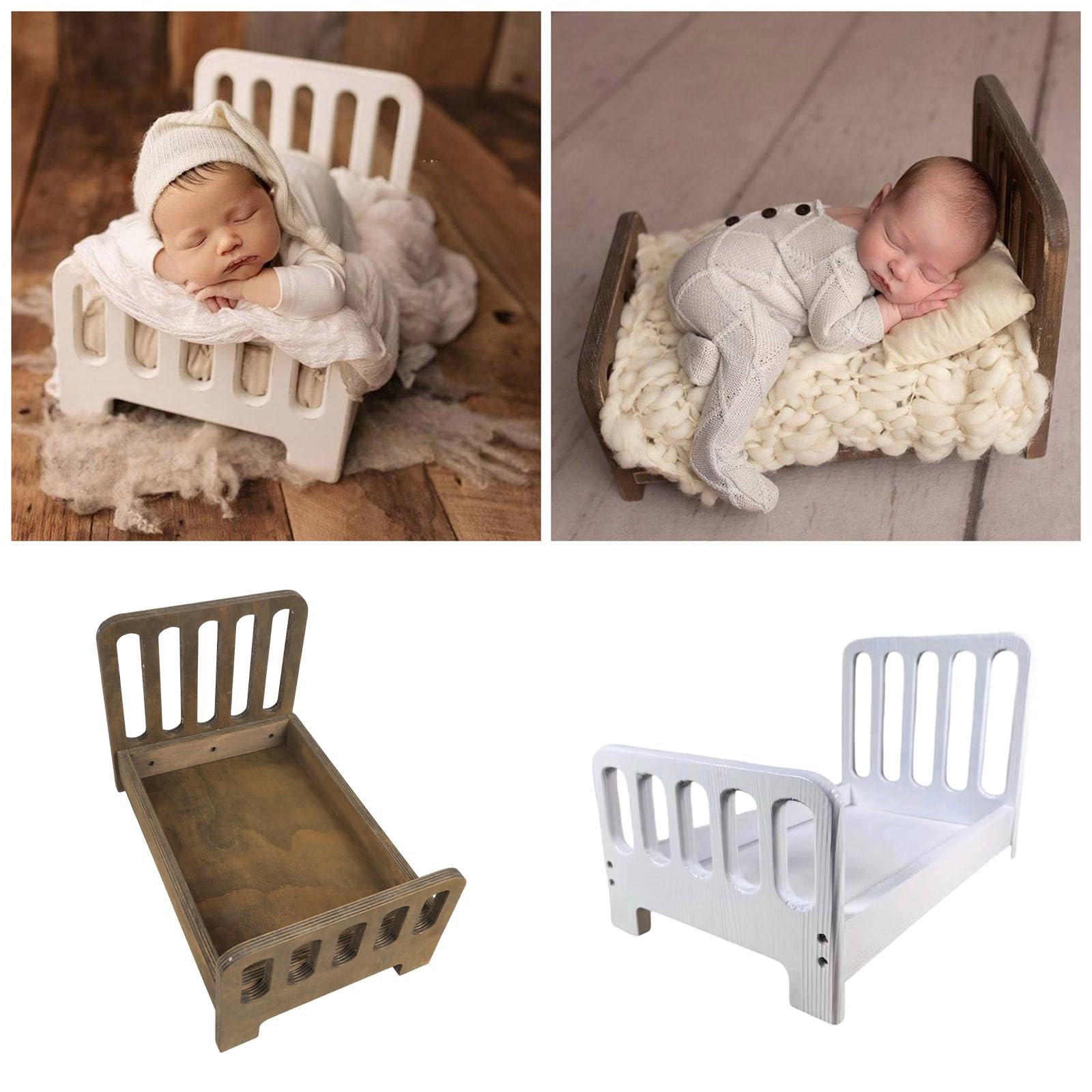 Neonati Fotografia Puntelli Culla Sfondo Creativo Accessori Studio Letto in Legno per Baby Photoshoots Baby Photoshoots Letto