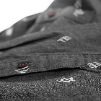 Musterbrand Men's MBDIA001 Demon Runes Woven Shirts, Dark brown, 3X-Large
