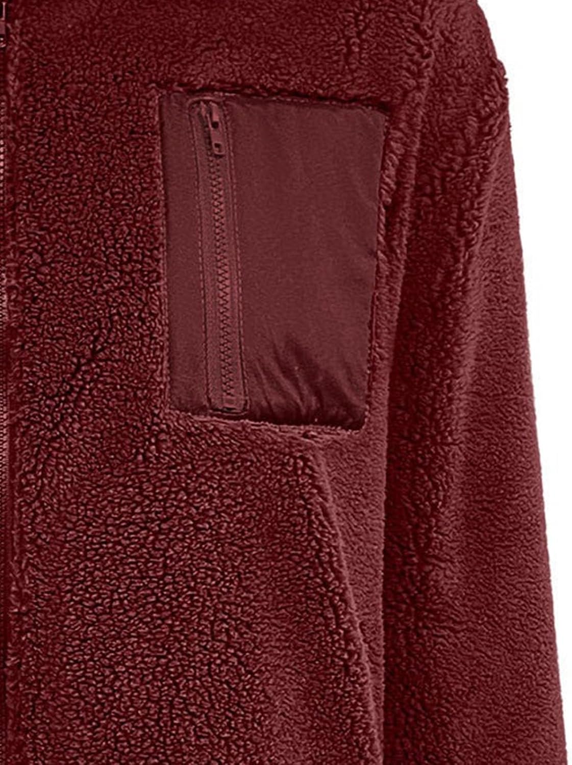 Womens Winter Trendy Full Zipper Fleece Jackets Long Sleeve Relaxed Warm Teddy Coats with Pockets 2025 Trendy Clothes