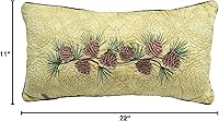 Vista 21 de Donna Sharp Almohada decorativa de pino antiguo con diseño de cono de pino, cuadrado Pino antiguo (piña)