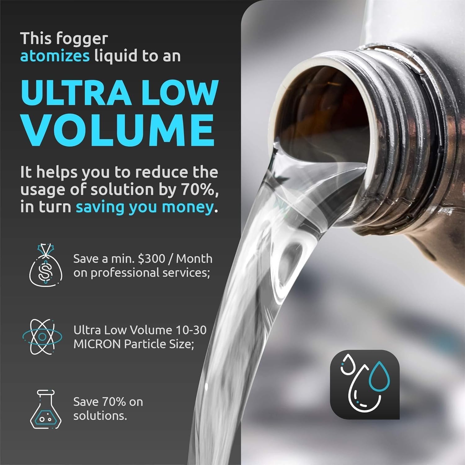 Createch Commander Tri Jet ULV Sprayer Non Thermal Cold Indoor and Outdoor Professional Fogger Machine