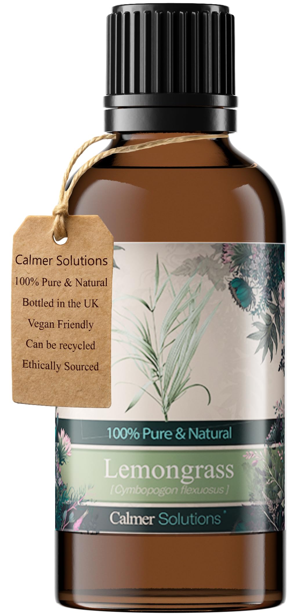 Calmer Solutions Lemongrass 100% Pure Essential Aromatherapy Oil 50ml