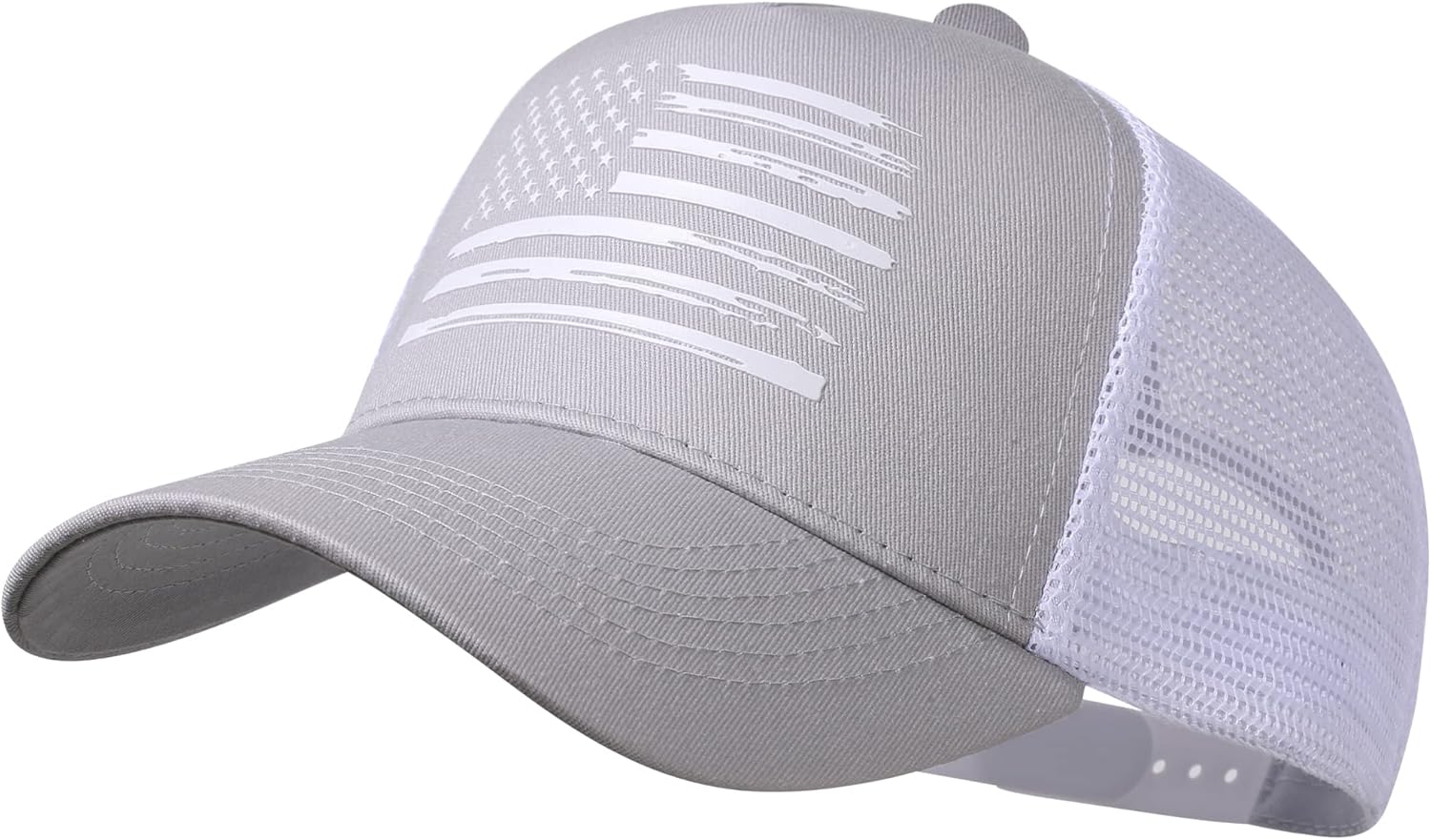 Baseball Cap, American Flag Trucker Hat for Men Women, Breathable Adjustable Fit Outdoor Mesh Snapback Hats