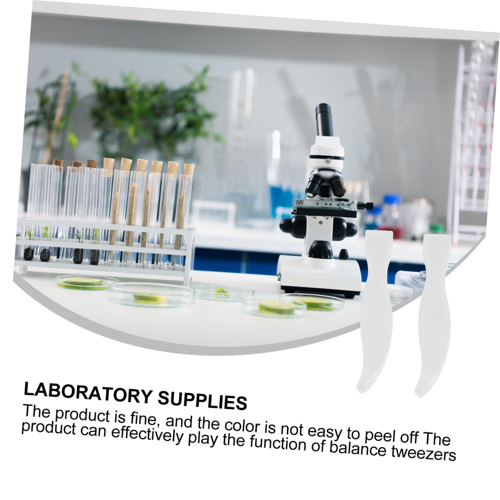 CIYODO 6 Pcs Tray Balance Tweezers Scales Tweezer Science Tweezers Balance Weights Tweezer Tweezers Professional Expenriment Tweezers Hair Removal Tweezers Laboratory White Plastic