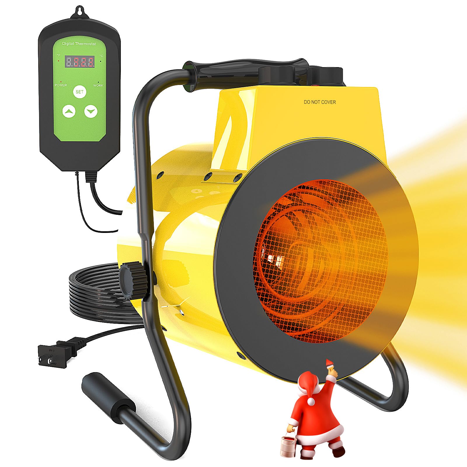 tectake Greenhouse Heater, 1500W Portable Outdoor Heaters with Digital