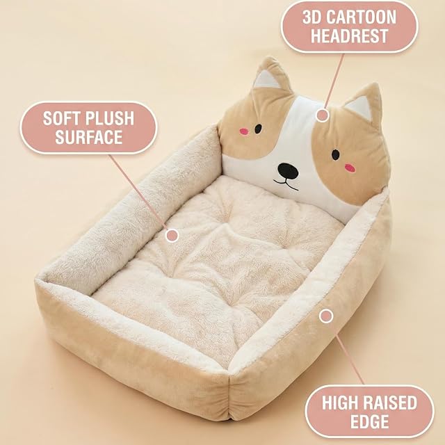 Foto 3 de 6 de GUOCU Cama de Perrera Dibujos Animados Almohada Rectángulo para Mascotas Cómodo Mascota Gato y Perro Cama…