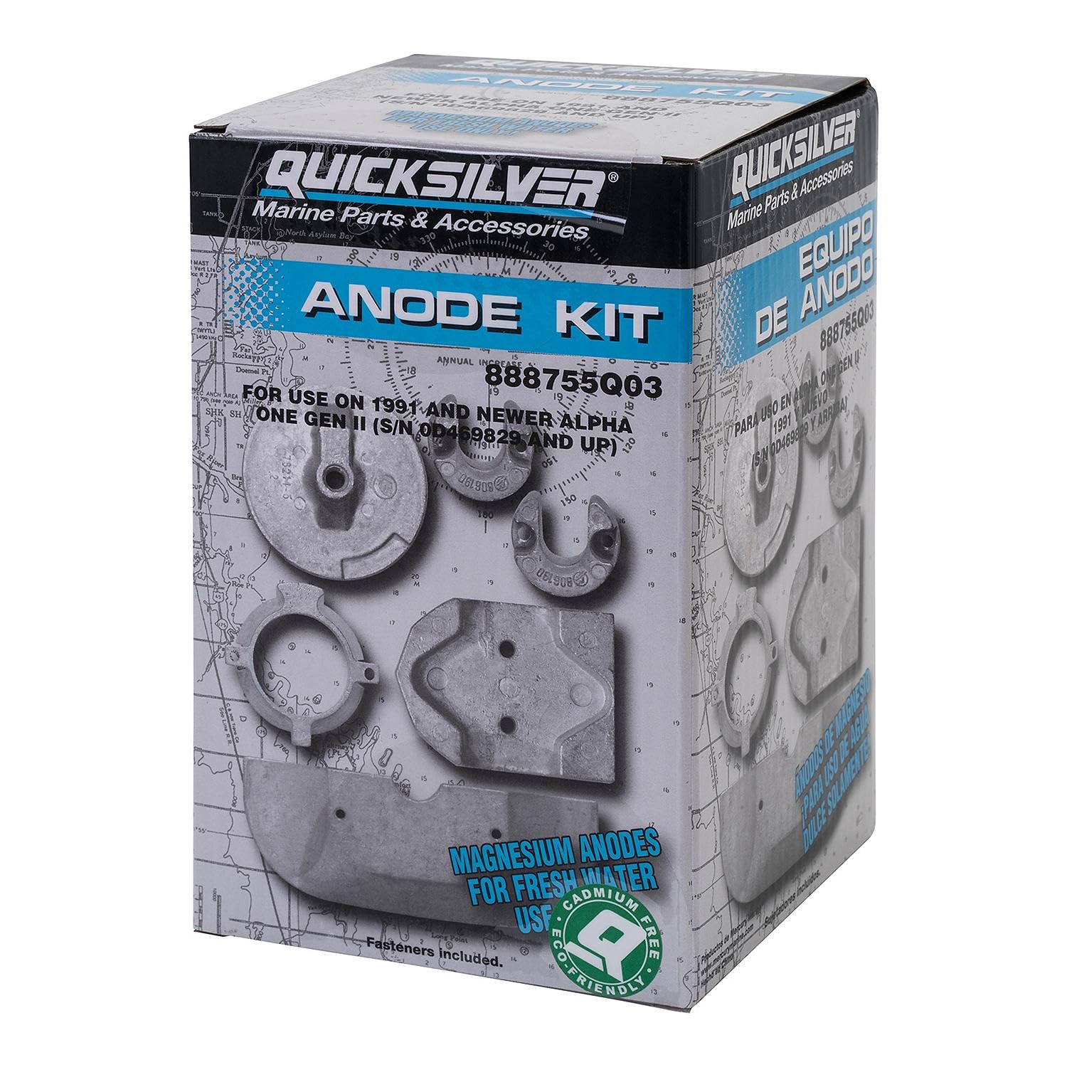888755Q03 Magnesium-Anoden-Kit – MerCruiser Alpha One Gen II, Grau