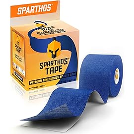 Sparthos Kinesiology Tape - Incredible Support for Athletic Sports and Recovery - Free Kinesio Taping Guide! - Rock Scar Therapist Kinesiotex Kinesiologytape - Uncut (Navy Blue)