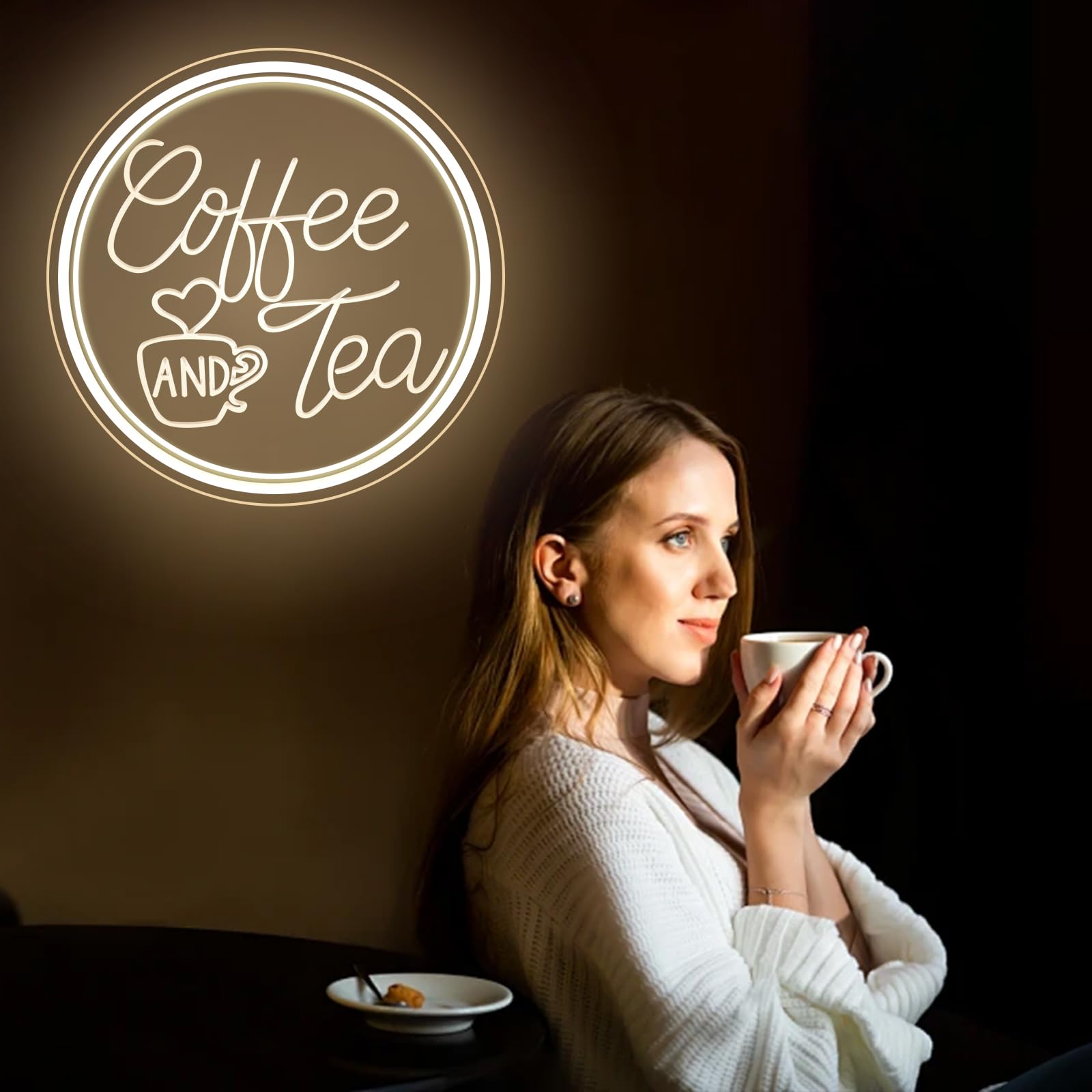 Panneau néon USB LED café thé décoration café chocolat chaud