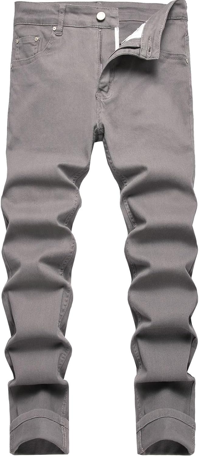 LZLER Mens Jeans Slim Fit Stretch Jeans Comfort Straight Casual Denim Pants for Men