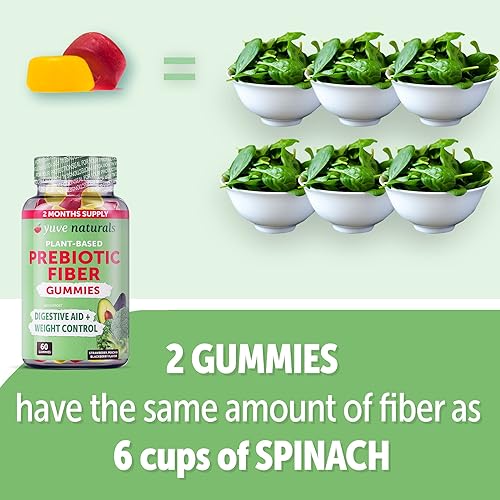 Miniatura 4 de Yuve Gomitas de fibra - Deliciosas - Suplemento de goma de fibra soluble de 0.11 oz - Apoya la salud digestiva y la regularidad - Gomitas de fibra