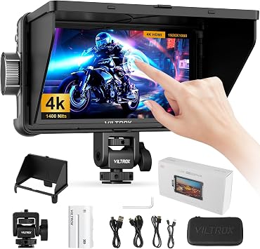 VILTROX DC-550 PRO II 5.5" Touch Screen Camera Field Monitor, 1400 Nits 4K@60 HDMI 2.0 with Camera Control, Vertical UI for TikTok, Onion Skin for Stop Motion, 3D LUT& Waveform DSLR Monitor