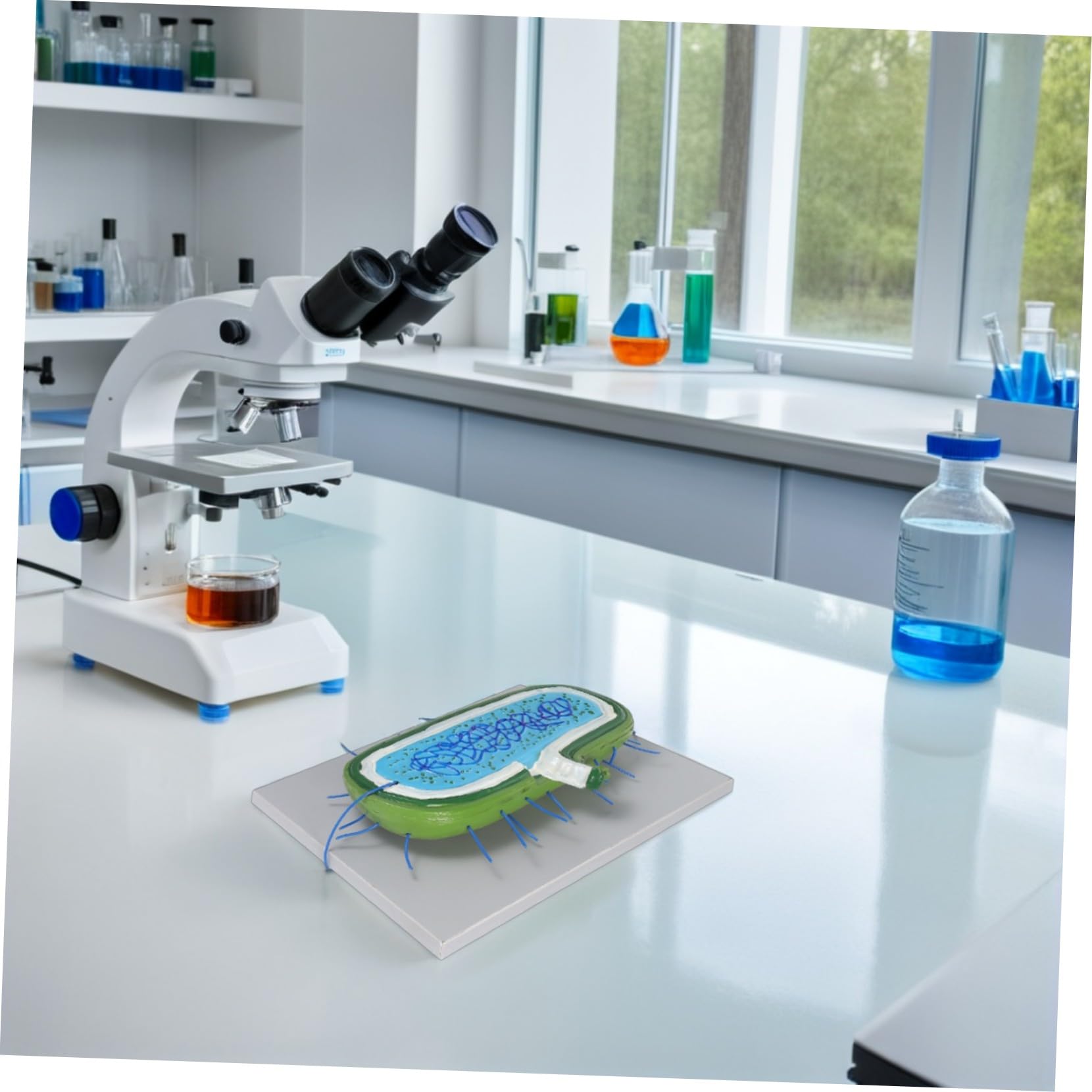 Anatomisches Zellkernmodell Vergrößert Tierzellstruktur mit Organellen für Biologieunterricht Schüler Wissenschaftliches Lehrmittel für Klassenzimmer