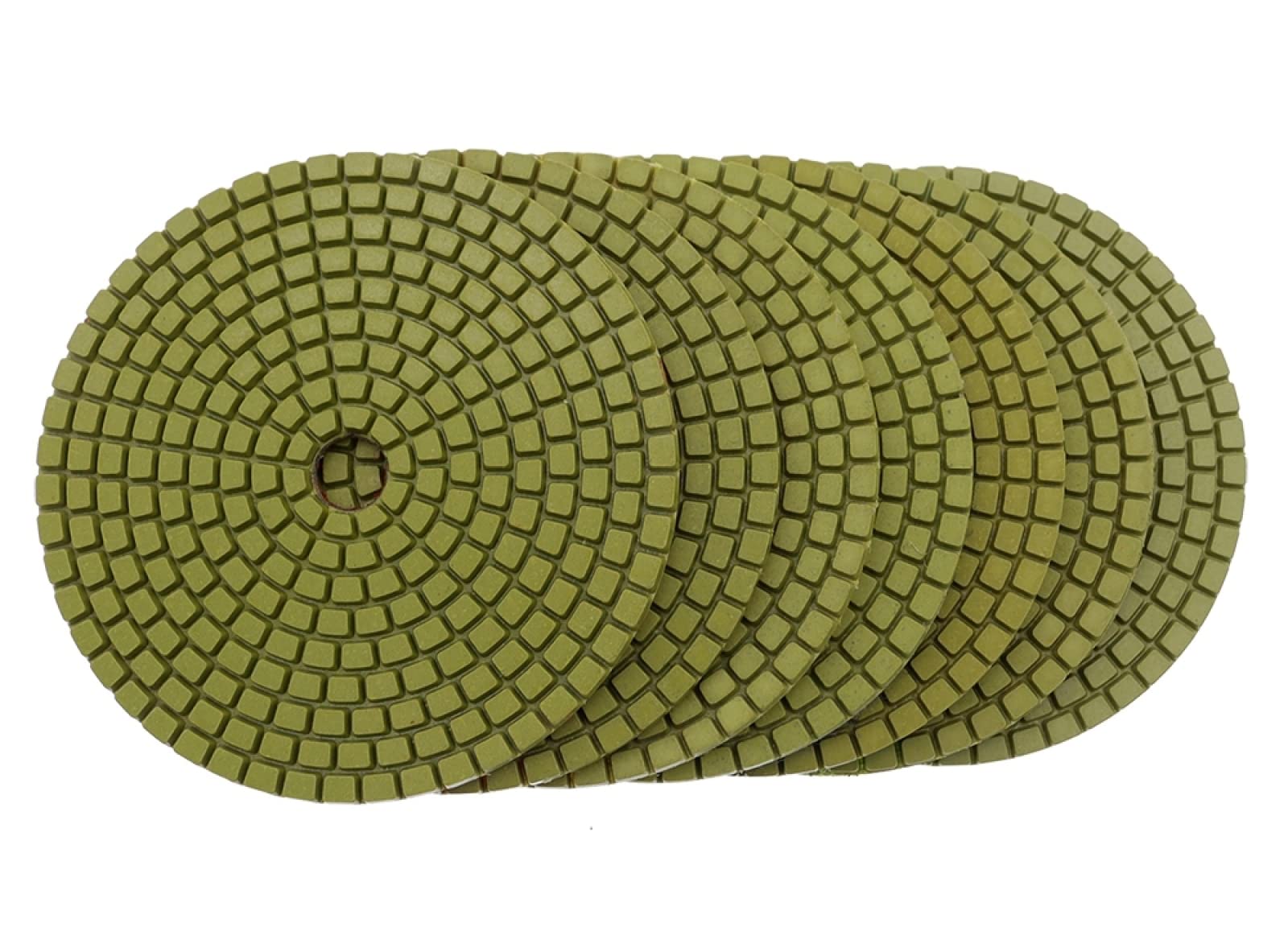 Almohadillas pulidoras de diamante, 7 almohadillas de pulido de diamante de 4 pulgadas, almohadillas de pulido húmedas flexibles de 100 mm for granito, mármol, piso de hormigón, disco de pulido(800)