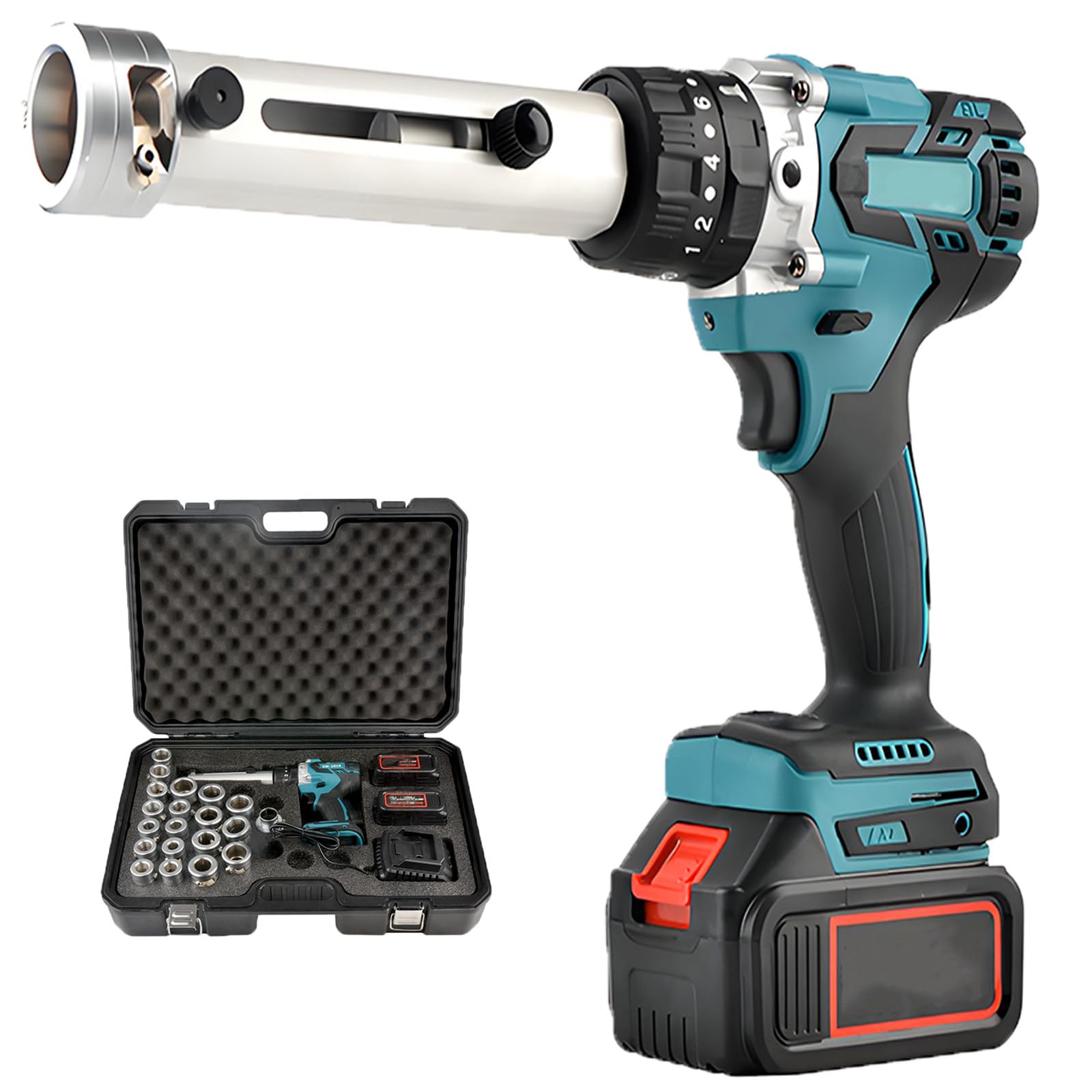 MiyKom Wire Stripper with 20 Alloy Steel Bushings, Dual Speed Adjustment and LED Work Light for Efficient Processing for Routine Maintenance and Replacement of Cables for Mechanical Equipment