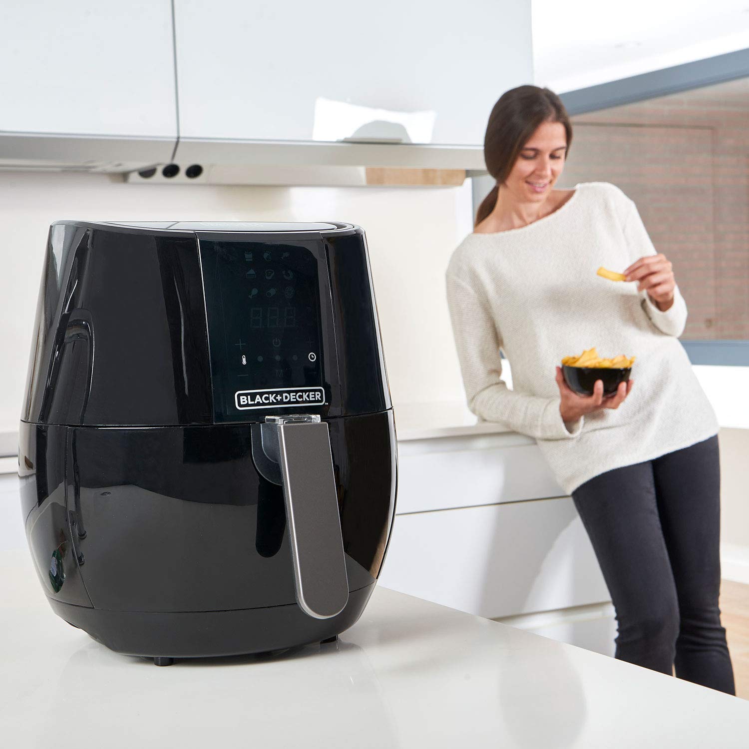 Black+Decker Bxaf3500E Frytkownica Beztłuszczowa, Czarny, 3.5L