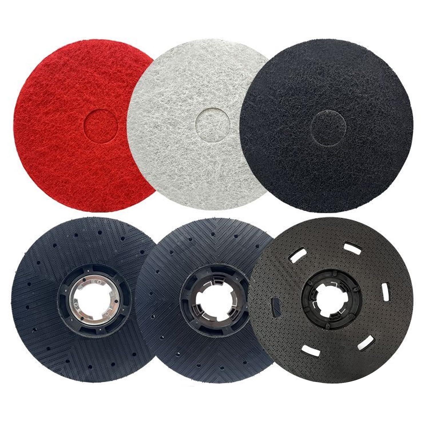 5 pezzi Super Pad, 406 pollici (406 mm) Floor Pads, 25 mm di spessore, bianco morbido – per aspiratore ad agrofix, macchina per la pulizia dei pavimenti
