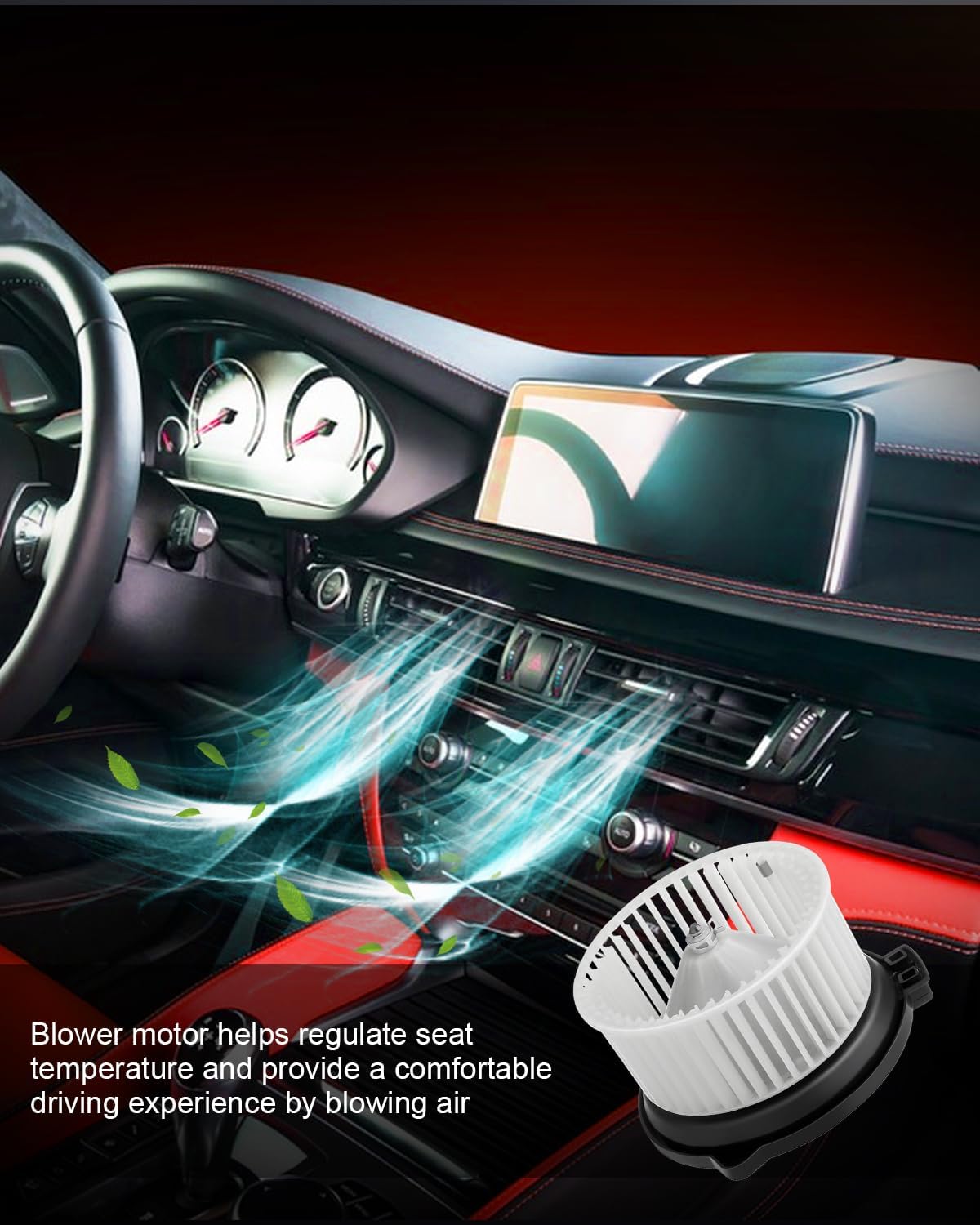 AC Heater Blower Motor Compatible for Acura EL 97-20 for CL 97-99 for Integra 94-01, for Honda for Civic 92-00 for Accord 94-97, HVAC Blower Motor Assembly Replace# 79310SR3A01 700001