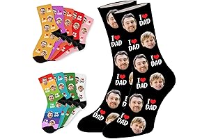 Personalized Custom Dad Picture Face Socks