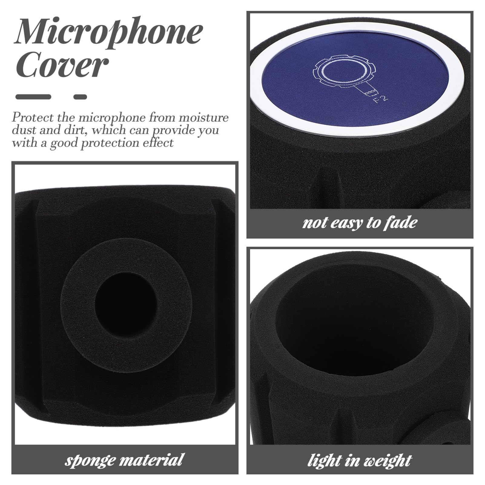 ibasenice Cubierta De Micrófono De Aislante Funda Protectora Para Micrófonos Previene Salpicaduras y Compatible