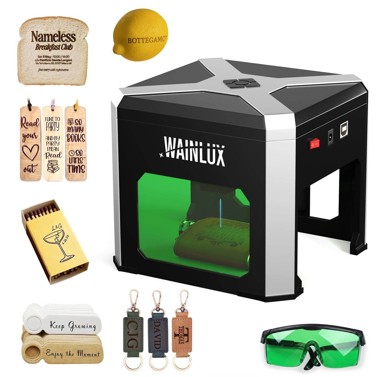 Amazon.co.jp: レーザー彫刻機 WAINLUX K6 Pro、3000mW レーザー彫刻機