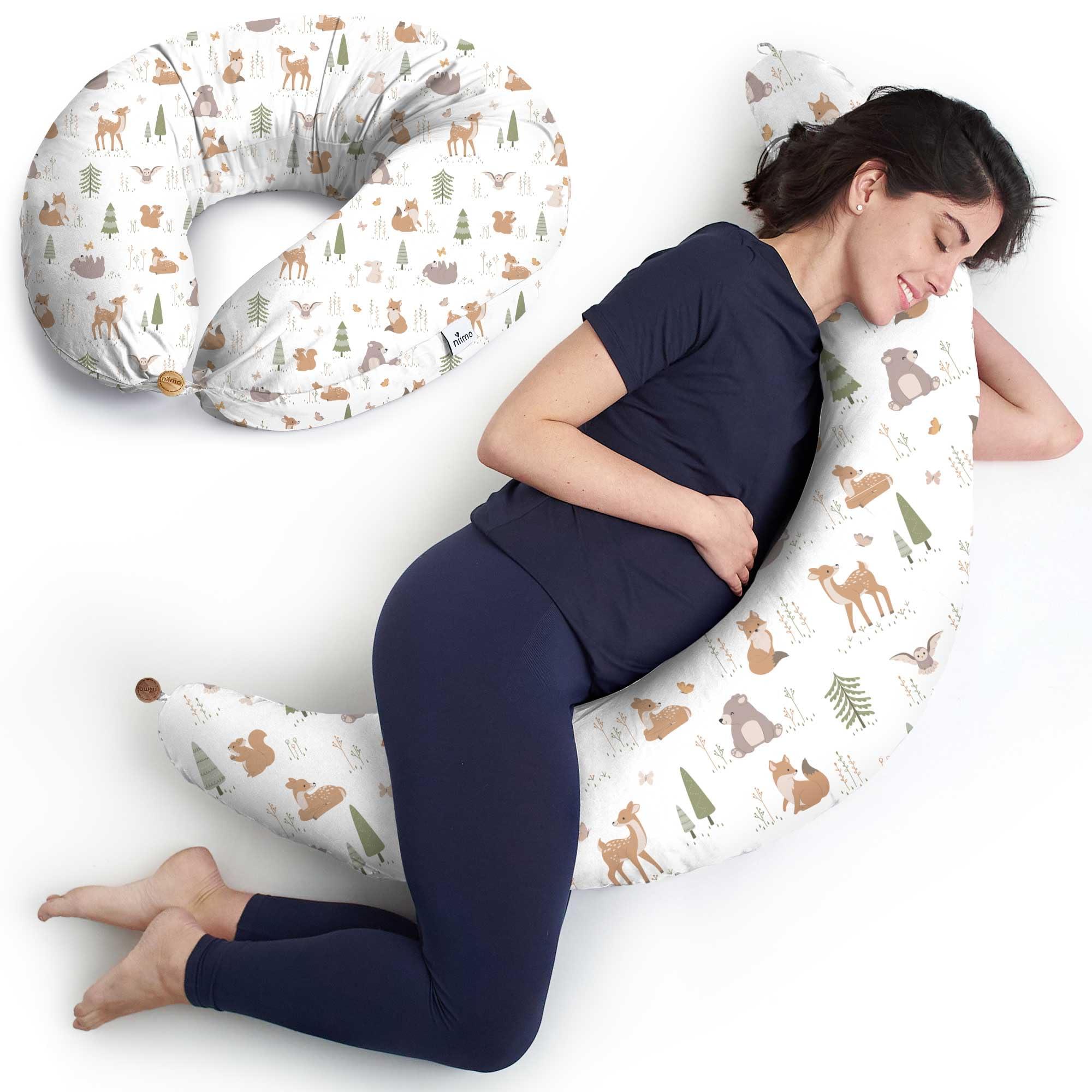 Niimo Nursing Pillow - Oeko-TEX® Standard 100, Ergonomic Baby Support Pillow, Machine-Washable Baby Feeding Pillow, Multifunctional Feeding Pillows for Breastfeeding & Bottle-feeding, 100% Cotton — view 30