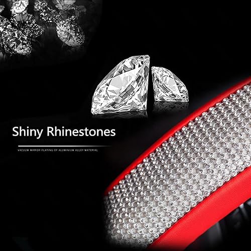 Miniatura 3 de Funda para volante con purpurina, accesorios brillantes, universal de 15 pulgadas, se adapta a la mayoría de automóviles, SUV, camiones, minivans,