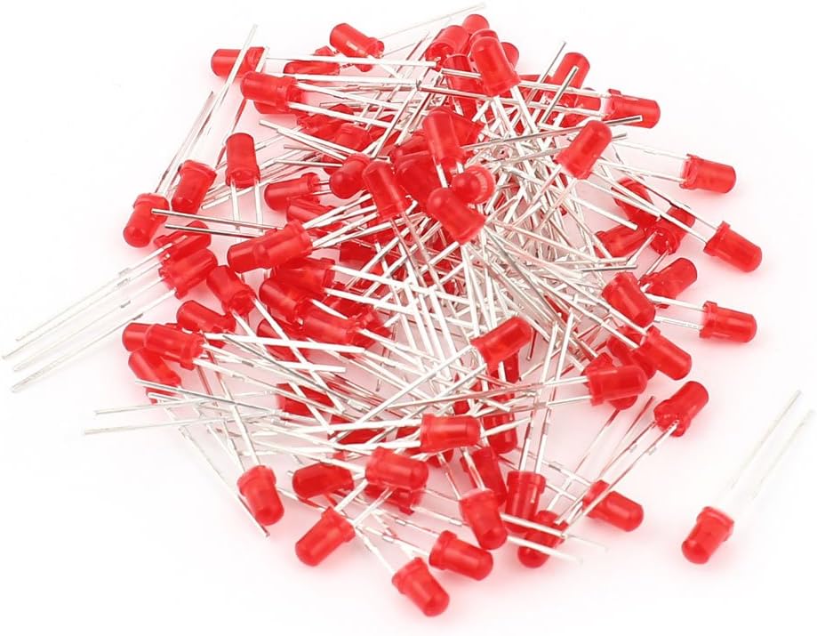 Amazon.co.jp 100個のダイオード 直径3mm 丸型LED 赤色光 ショットキーダイオード 発光ダイオード ダイオード 産業