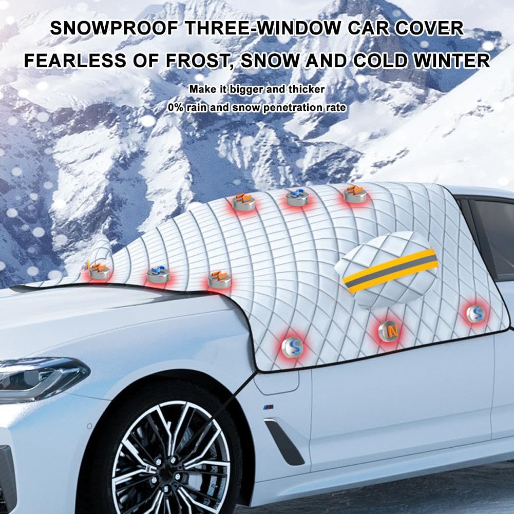 Magnetyczny pokrowiec na szybę samochodu, do Mitsubishi Fortis Eclipse Cross, ochrona przed śniegiem, mrozem, lodem, składany, bardzo gruby ochraniacz na przednią szybę, z magnesami L