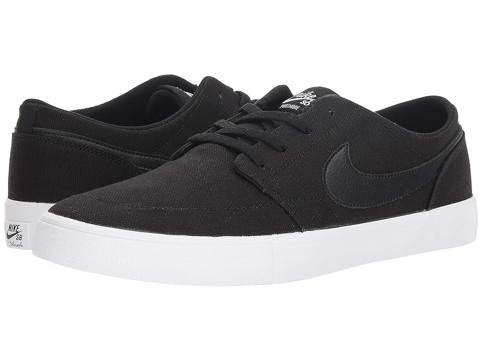 

Nike SB Portmore II Solar Canvas (Black/Black/White) Men's Skate Shoes