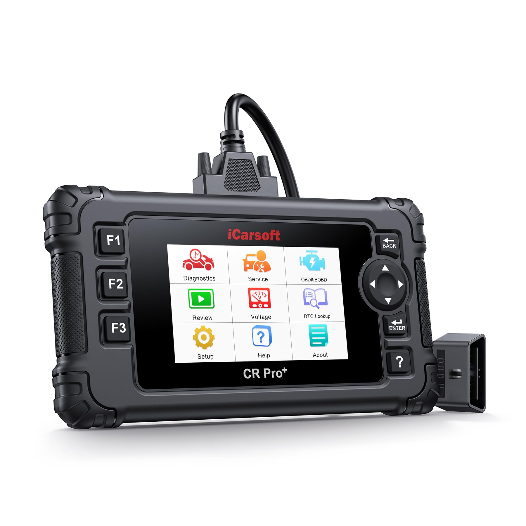 iCarsoft CR Pro+ | Outil Diagnostic Automobile Multimarques OBD2 | Wykłady i defekty kodów | Reset FAP | Wtryskiwacze kodowania | Oczyść ABS i inne czcionki