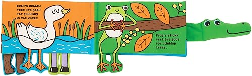 Miniatura 4 de Melissa & Doug Libro de actividades suaves - Los pies de quién, juguetes de desarrollo, texto fácil de leer, pies peligrosos, lavable a máquina, 7"