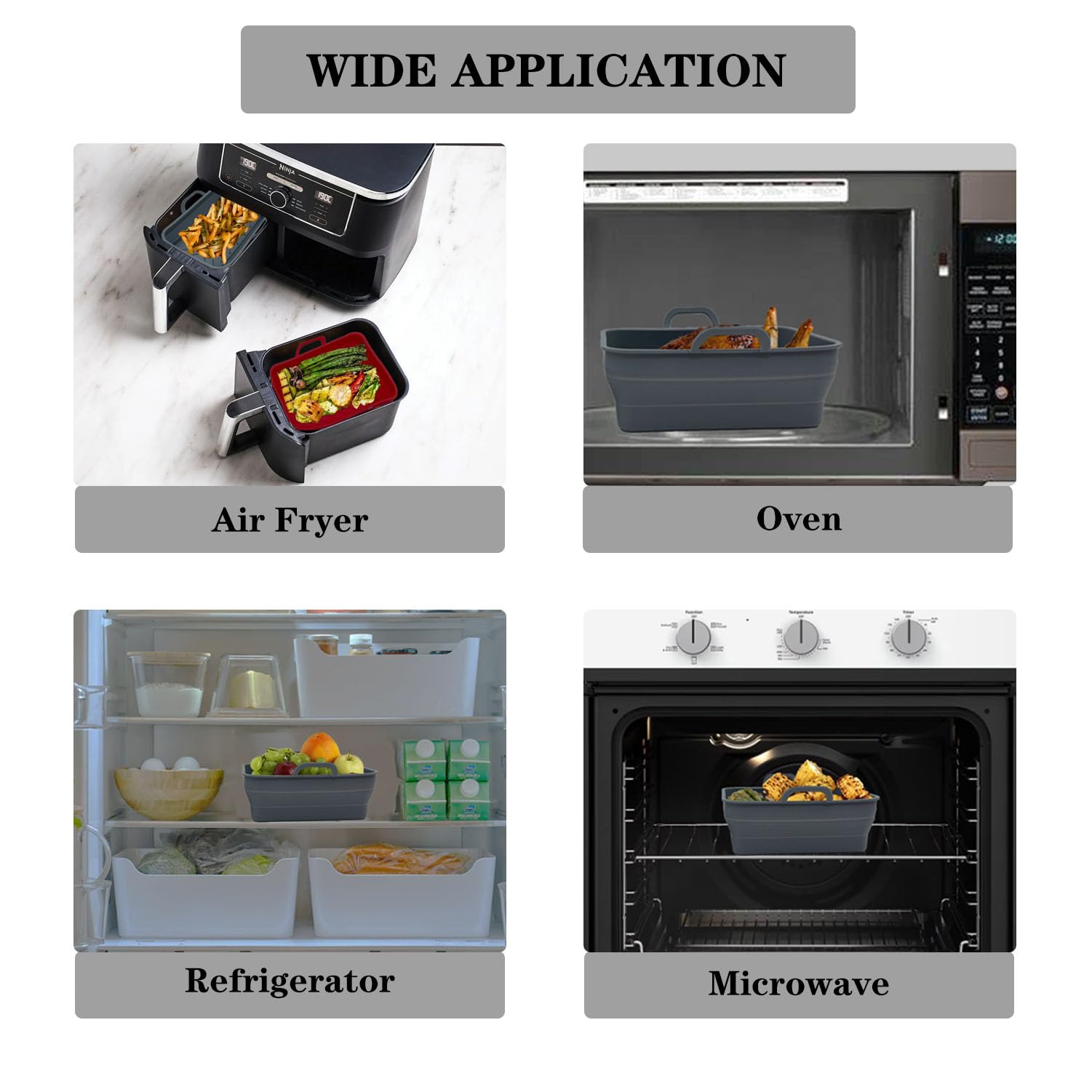 Accessoire Air Fryer, 2 Paquet Moule Air Fryer Pour Ninja Foodi Max AF400EU 9,5L, AF500EU10,4L