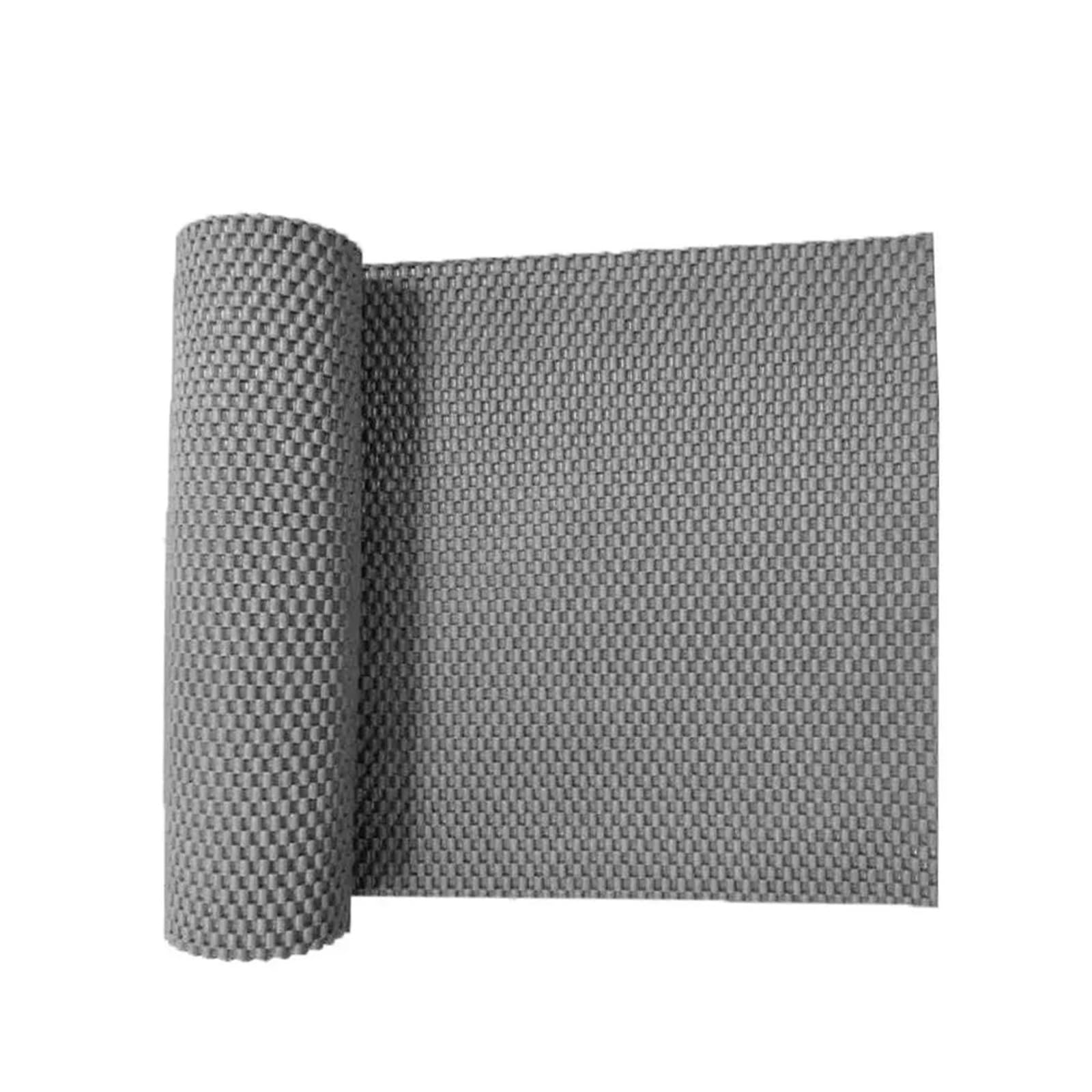 Maqddo Grey 2Pcs 30X200cm Shelf Liner Drawer Non-Slip Mat Shelves Grid Pattern Pvc Non-Adhesive Grip For Kitchen Cabinets Bathroom For Drawer(Grey)