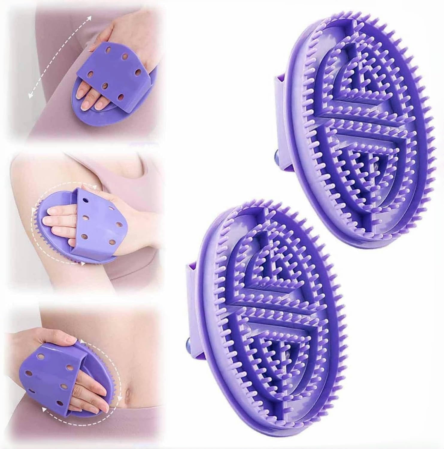 Massage Brush for Belly Body Relaxation Massage Comb Essential Oil Brush Body Scrubber Bath Body Brushes SPA Massager Device, Meridian Pressure Brush for Belly, Arms, Legs, Back (2 Pcs) - Image 8