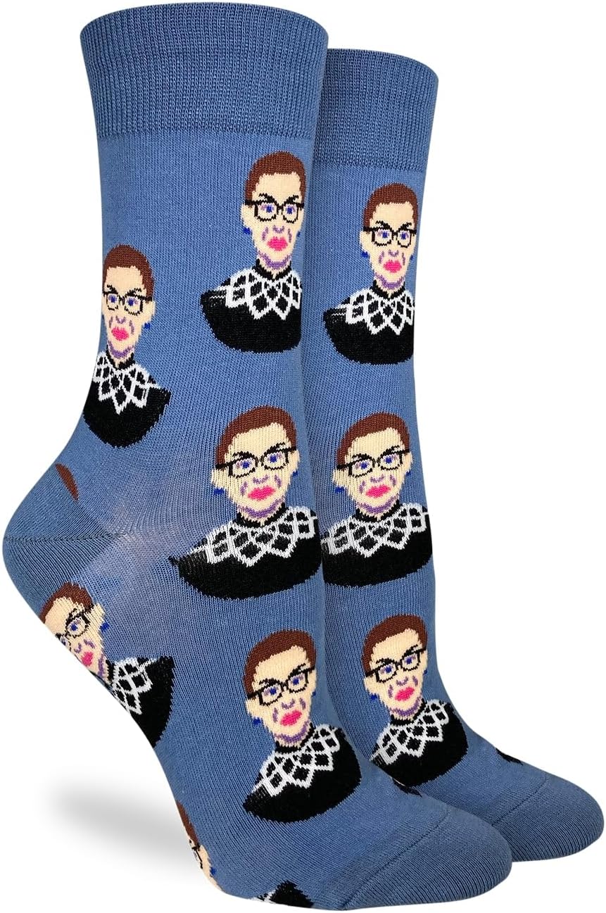 Good Luck Sock Women's Ruth Bader Ginsburg Socks, Adult Shoe Size 5-9