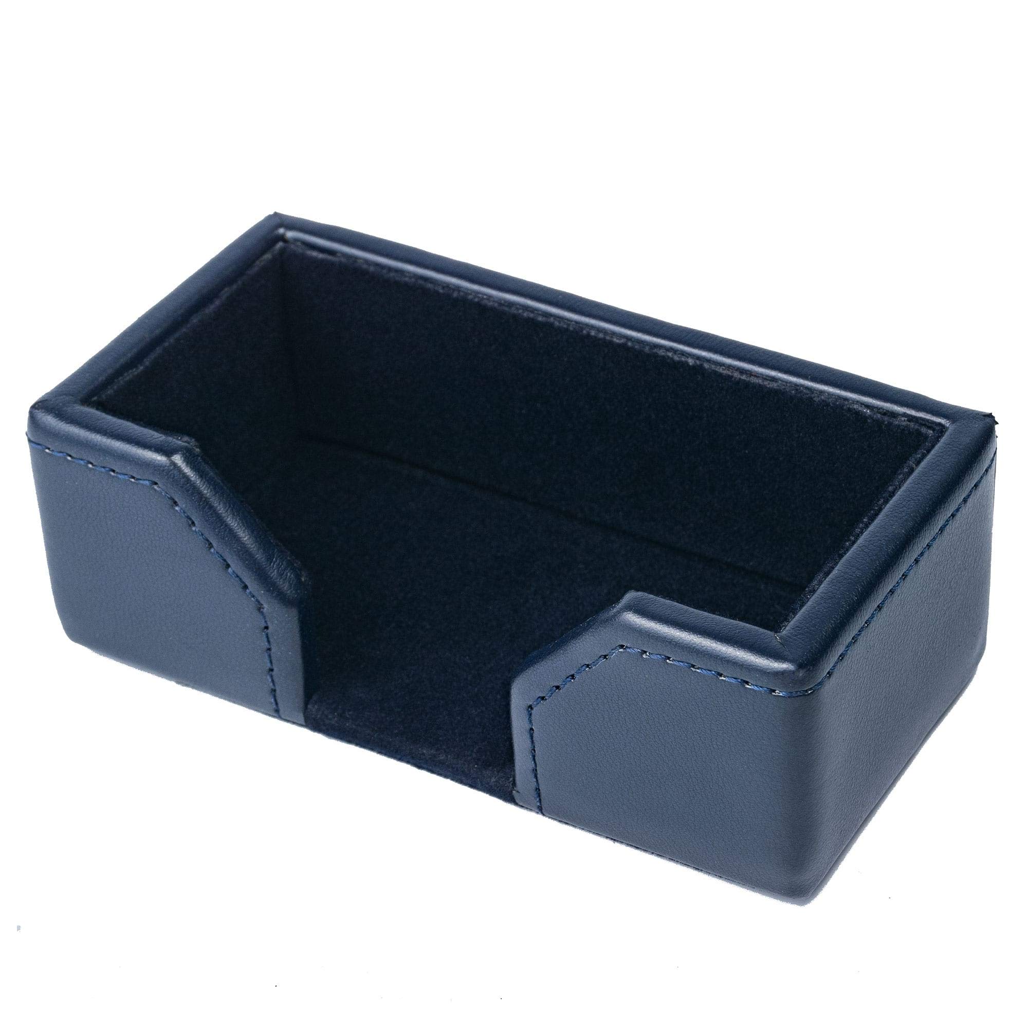 Dacasso A5007 - Tarjetero para Tarjetas de Visita, 4,5 x 2,25 x 1,5, Color Azul Marino