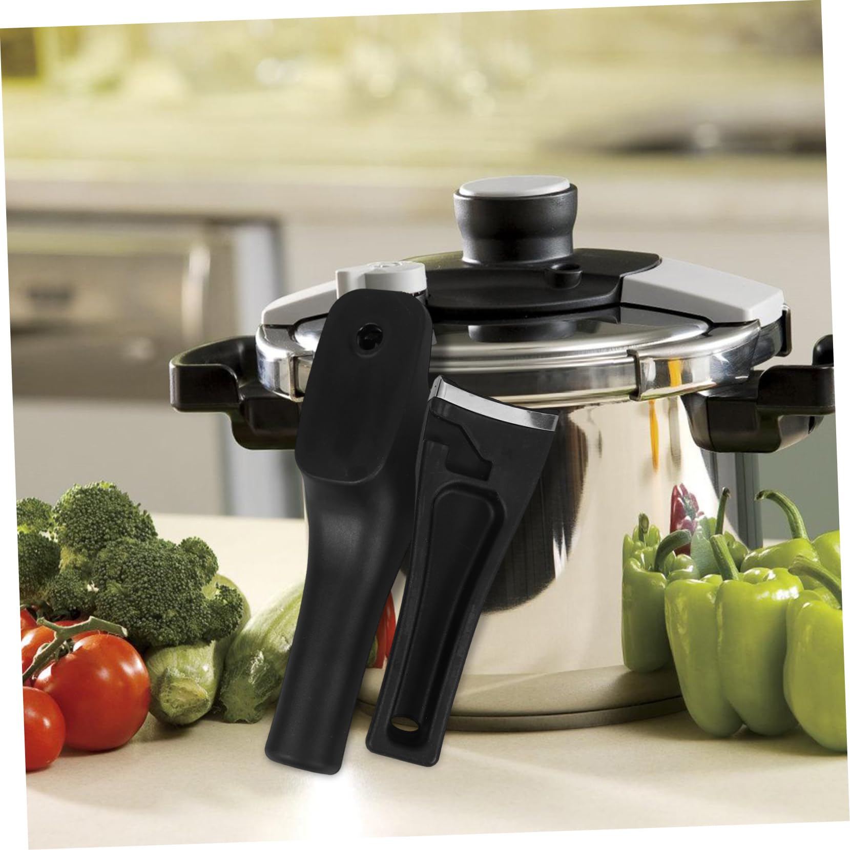 IMIKEYA 4 Paare Schnellkochtopf Griff Verbrühungshemmend Schnellkochtöpfe Luft Druckkocher Griff Ersatz Kochtopf Griff Zubehör Griff für Schnellkochtopf Schnellkochtopfgriffe Bakelit Black