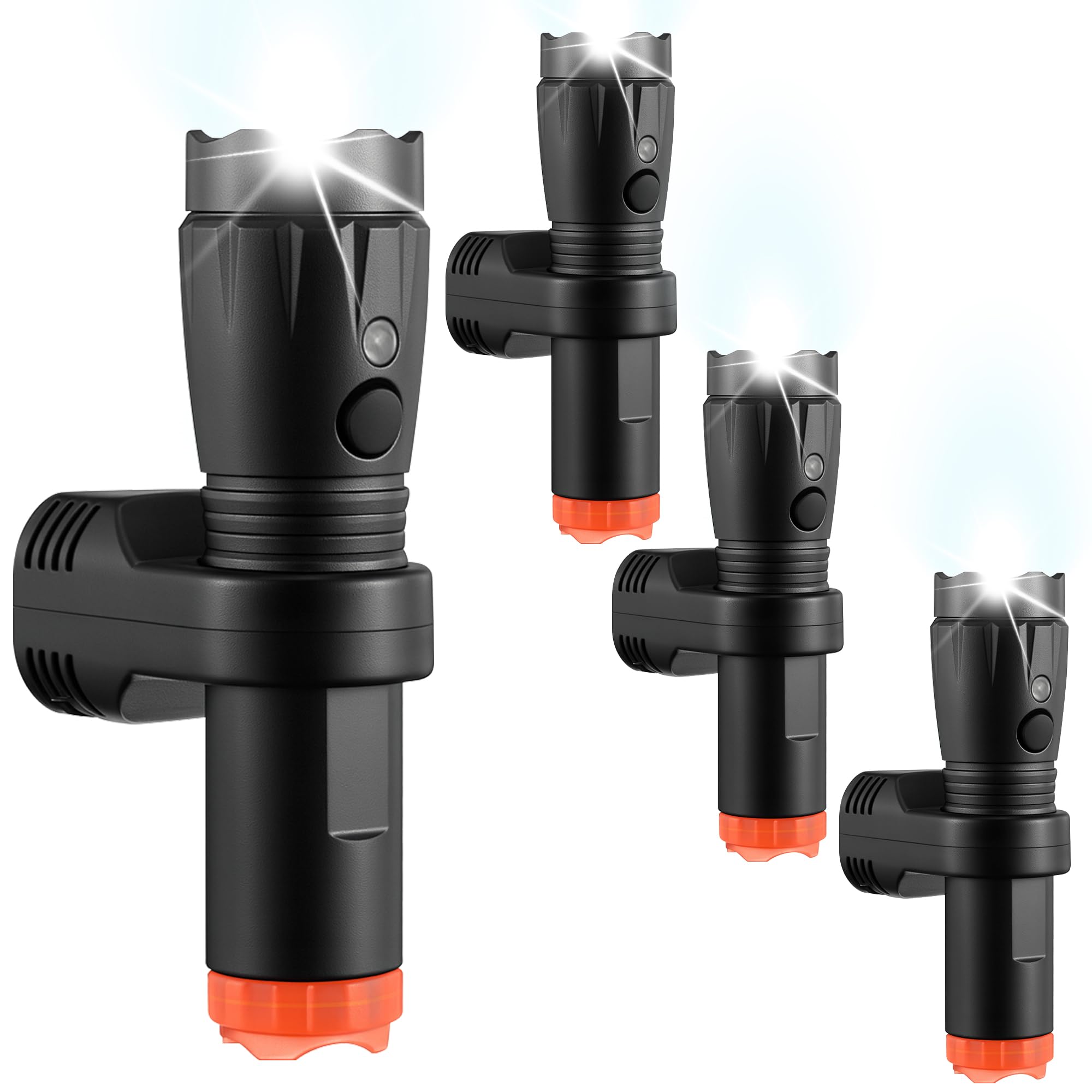 Torcia di emergenza 4 in 1 ricaricabile a LED con sensore di movimento per interruzioni di corrente, luce di sicurezza domestica portatile da lavoro, torcia rimovibile per campeggio e uso