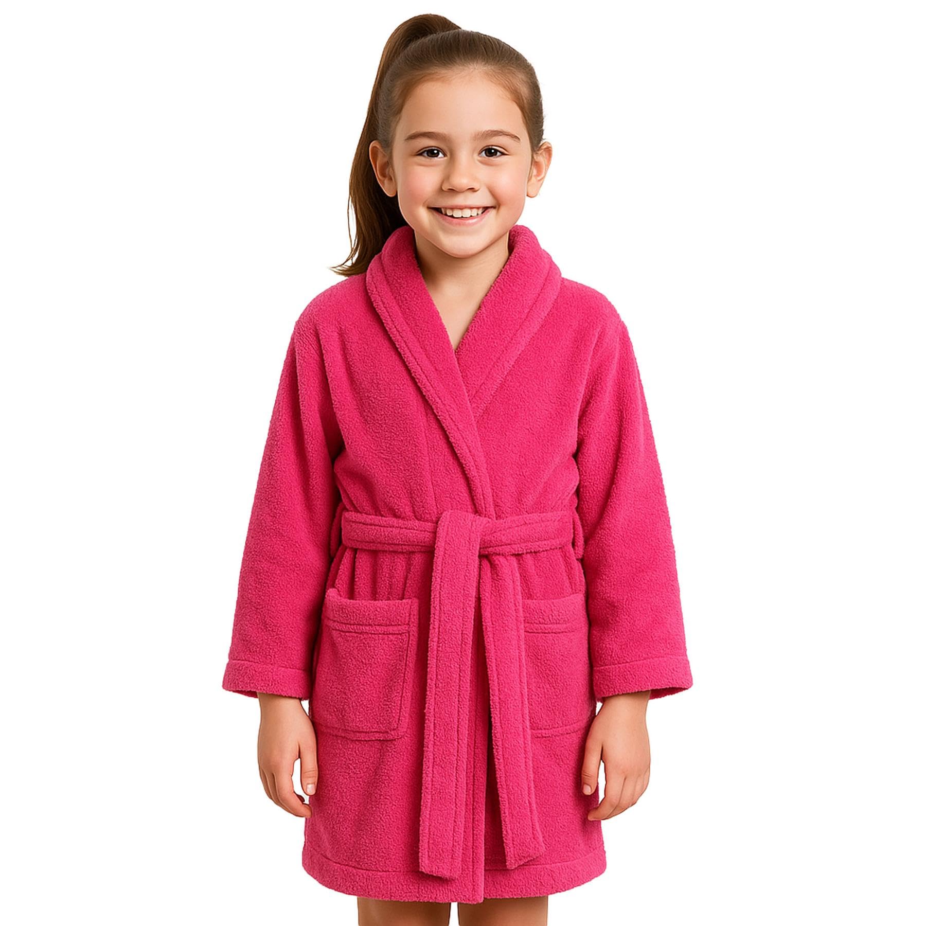 A2Z 4 Kids Mädchen Jungen Handtuch Bademantel 100% Baumwolle Terry Tuch Schal Kragen Bademantel Morgenmantel Strand Baden für Kinder Alter 5-13 Jahre
