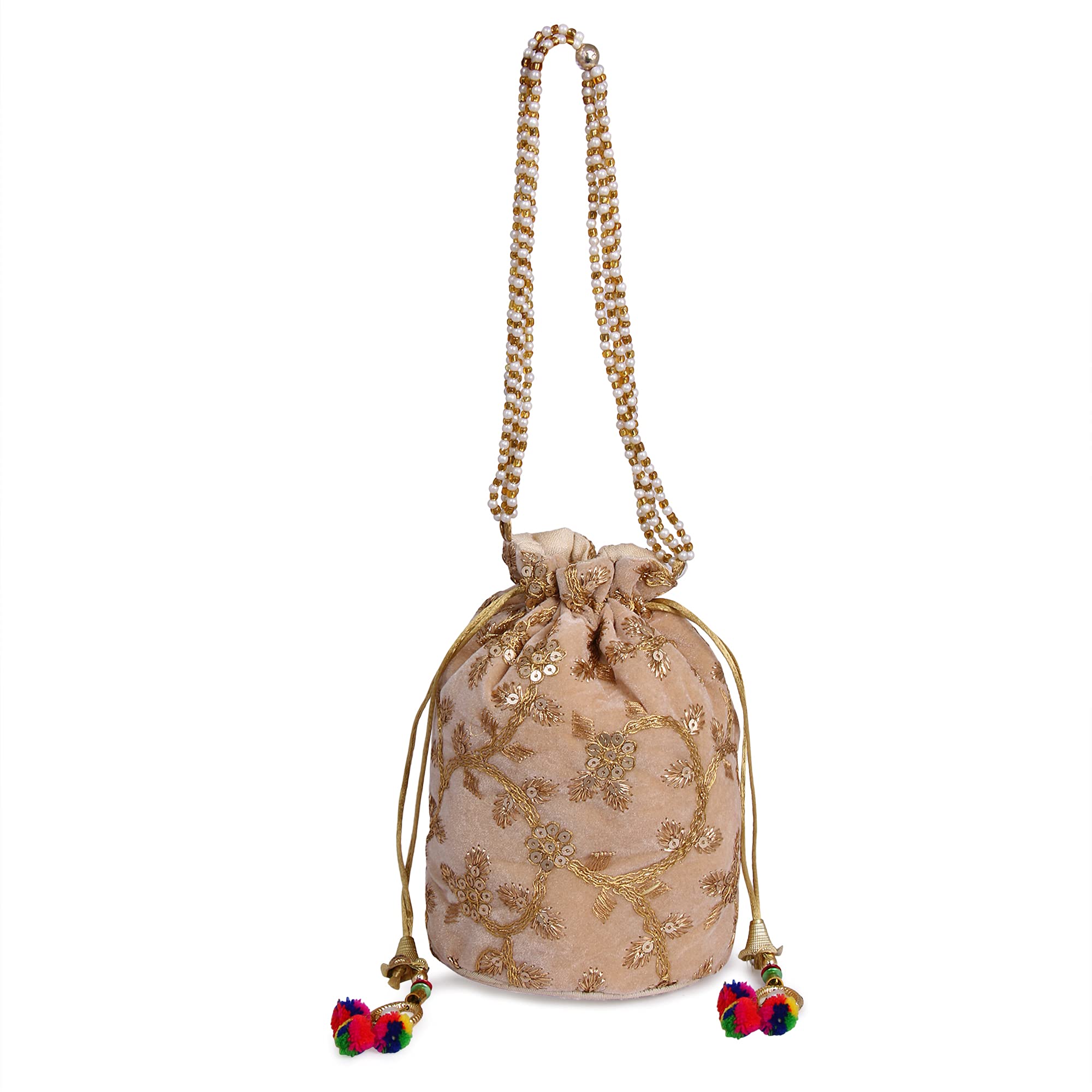 Amyank Womens Potli Bag with Potli Golden Cream (B094YP1FBV) Amazon Price History, Amazon Price Tracker