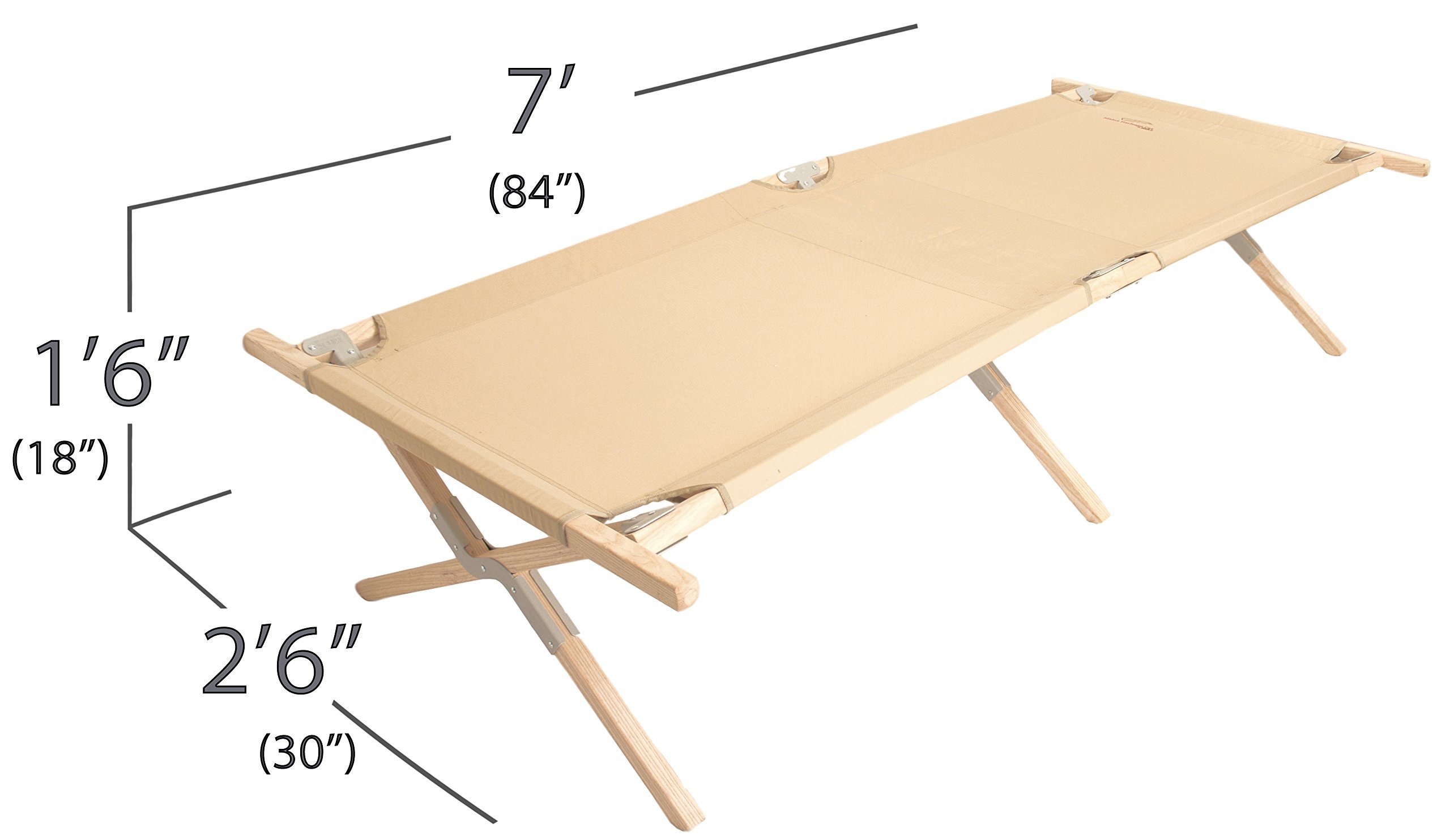 BYER OF MAINE, Maine Heritage Cot, Extra Large, Holds 375lbs, North