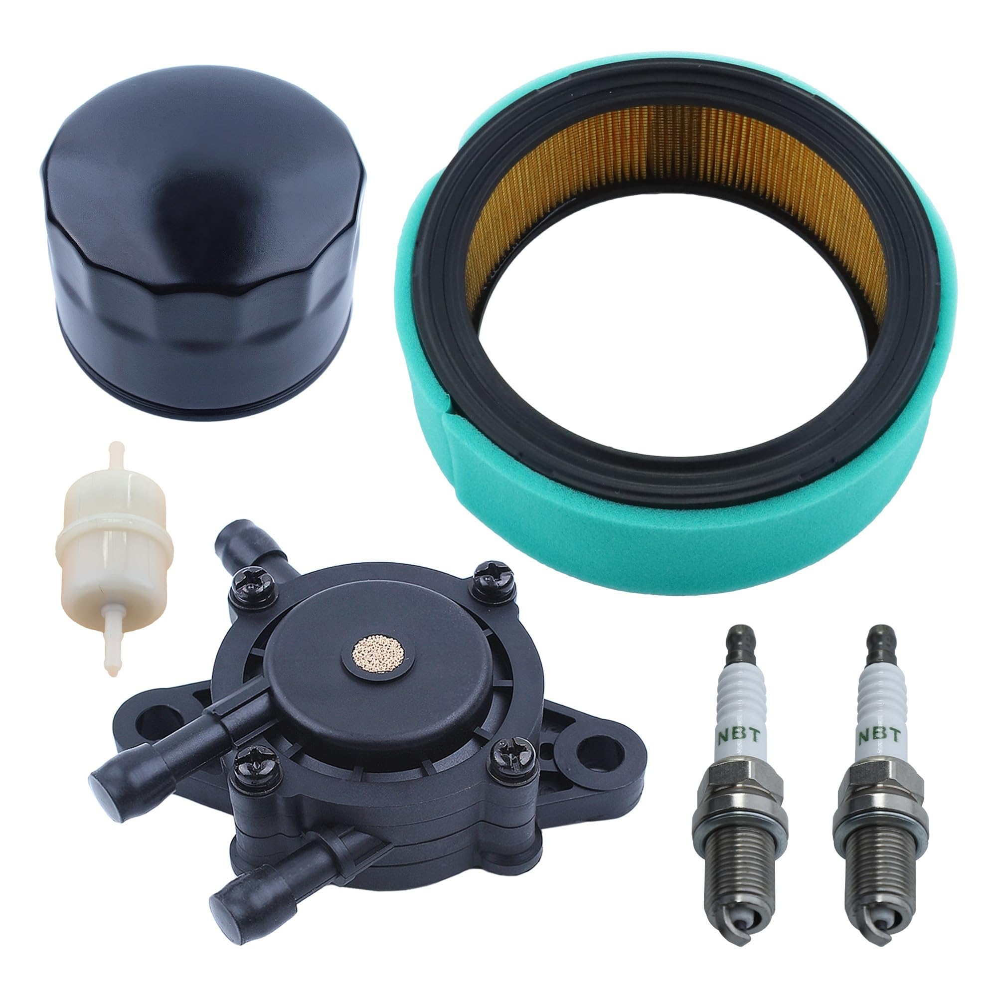 Kit de ajuste de filtro de aire y filtro de aceite y combustible for cortacésped con motor CH18, CH20, CH22, CH23, CH25, CV17, CV18, CV19, CV20 y CV22.