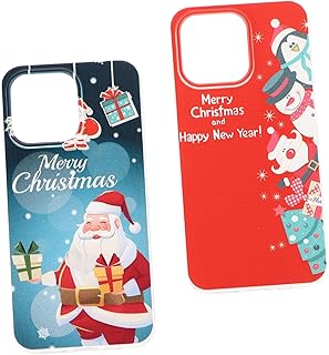 Abaodam 2 Peças Capa De Telefone De Natal Acessórios De Telefone Celular Capa Protetora De Telefone Acessórios Bling Protetor De Telefone Capa De Telefone De Férias Capa De Telefone