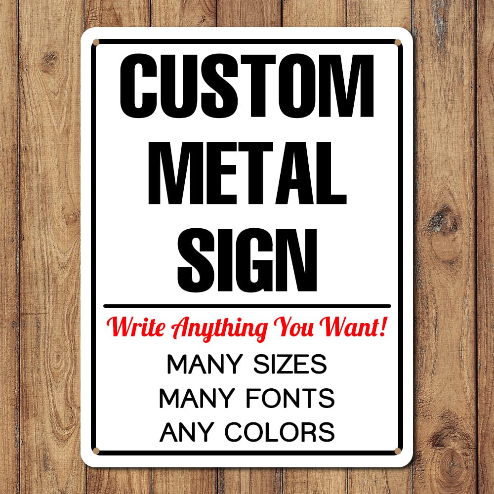 Custom Metal Sign, Personalized Custom Message Signs, Parking Sign, Outdoor Sign, Business Sign, Property Sign Vertical Version, Fade Resistant, Made