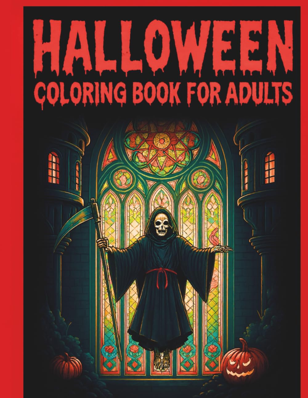 Halloween Coloring Book for Adults: The Haunted Monsters collection of horror, macabre, zombie, demon, monster spooky designs