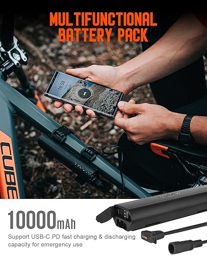 Miniatura 6 de Magicshine Monteer 6500S Zeus - Faro de bicicleta de montaña, 6500 lúmenes de luz MTB de salida máxima real con 3X CREE XHP50.2 y 2xXM-L2
