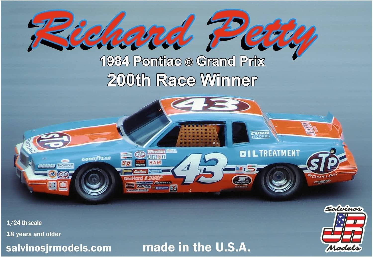 Salvinos JR Models models RPGP1984D 1/24 Scale 1984 Grand Prix 200th Race Winner Plastic Model Kit - Assembly Required