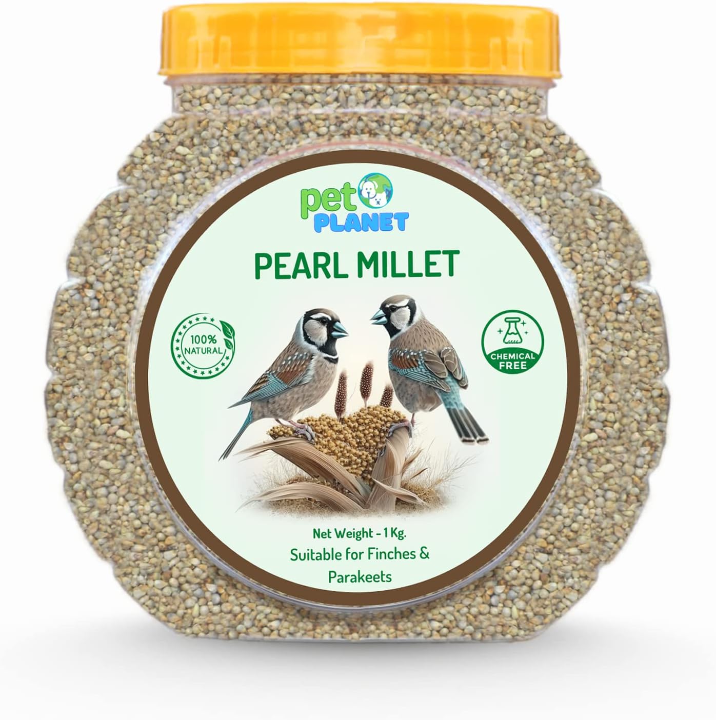 Bird Food Pearl Millet(Bajra) Suitable For All Life Stages/All Birds, 1 Kilogram