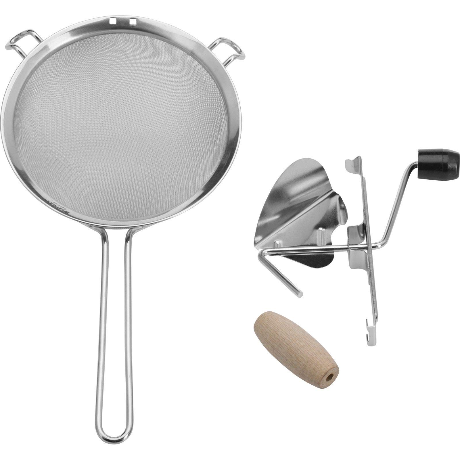 Westmark Przecierak/Sitko, Średnica: 20 cm, Stal nierdzewna/drewno, Freches Früchtchen, Srebrny/Czarny, 11982260